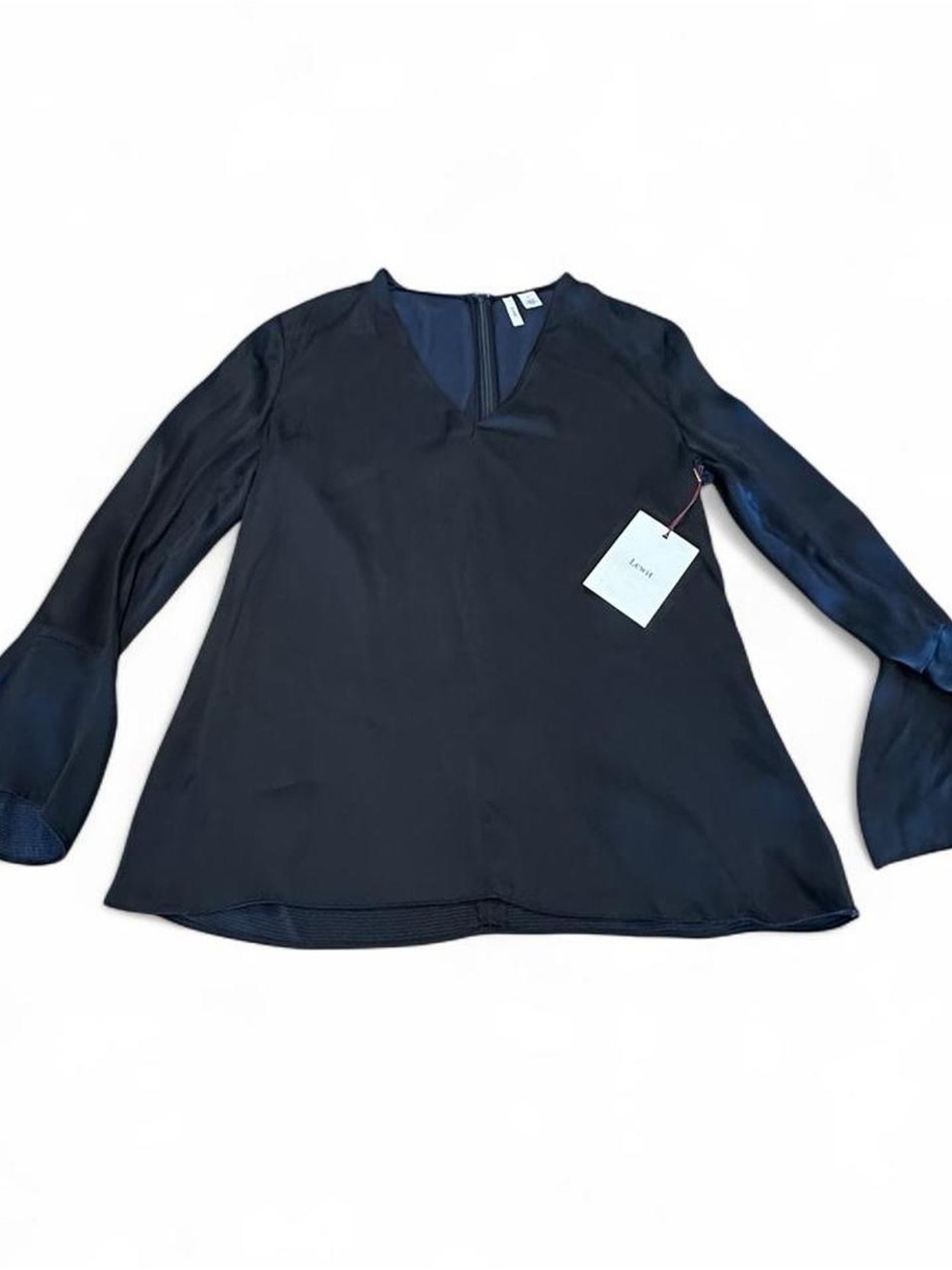 Lewit Navy Long-Sleeve V-Notch Tunic